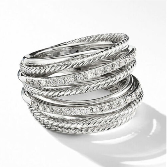 **New 925 Silver White Sapphire Ring, CUTE RING, SHINY RING. - Picture 2 of 3